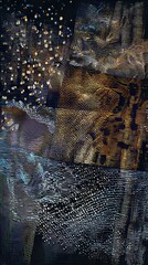 Abstract Digital Artwork: Textured Modern Aesthetics and Nighttime Ambiance
