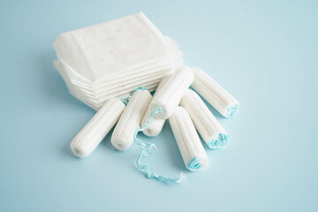 Sanitary hygiene set for women menstrual period cycle protection.