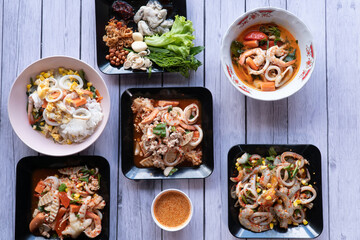 A spicy, sour, and salty meat salad.