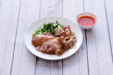 thai food.Stewed Pork Leg Recipes