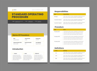 Standard Operating Procedure Template, Flyer Design, Statement Template Flyer 