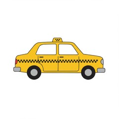 Obraz premium Yellow Taxi Cab Illustration