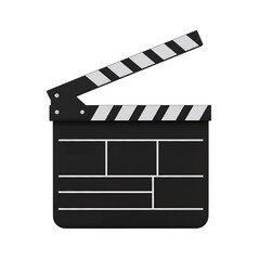 Classic Film Production Clapboard for Movie Making and Entertainment Projects png isolated on transparent background
