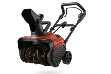 Fototapeta premium Electric snow blower isolated on transparent background, winter equipment