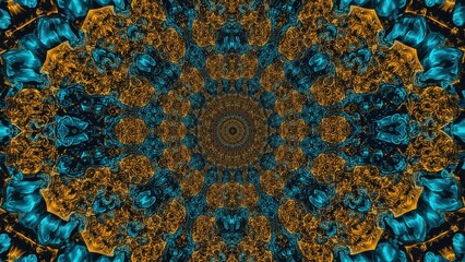 Microdosing Psilocybin therapy Entourage effect Post Quantum Cryptography Ai nft Squarespace designer Mindbloom Dezgo Innerwell Auxia Texture of intricate kaleidoscope pattern with blue and orange co