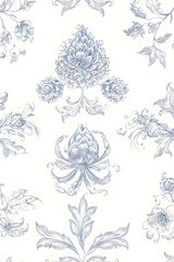 vector set of floral elements