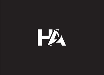HA abstract logo design and creative logo