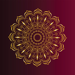 golden luxury mandala art