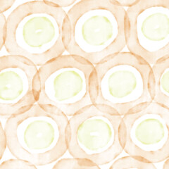 手描き水彩のスタッキングエッグの背景イラスト　Adobe Illustrator Artwork
