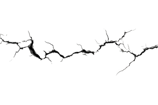 Abstract textured black background with a thin white crack line.