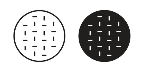 Anti skid feet icon. Flat and stroke versions. Graphic elements.