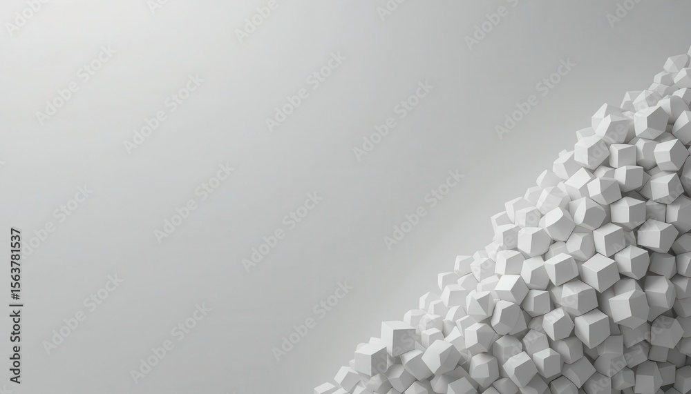 Poster abstract arrangement of angular geometric forms on a gradient background