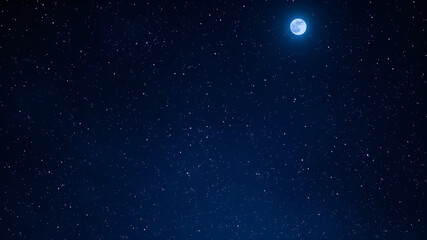Fototapeta premium Stunning Night Sky with Moon and Stars