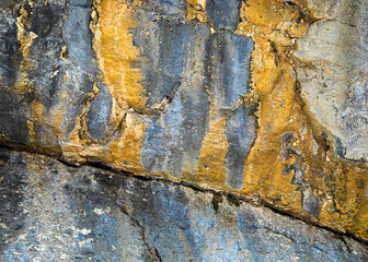 Vibrant Geological Patterns on Rock Surface