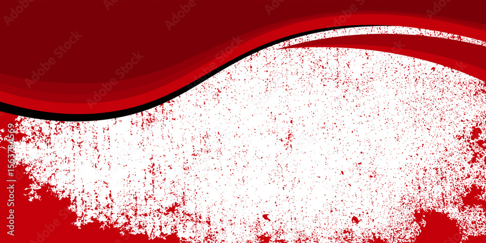 Poster Vector red line background curve element with white space for text and message design, overlapping layers, vector