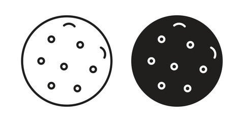 Leukemia icon. Flat and stroke versions. Graphic elements.