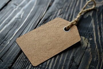 High Detail Picture of Blank Cardboard Tag Label , This Can Use for Past Your Words