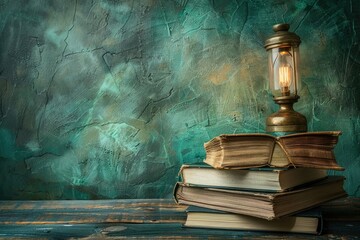 High Resolution of Still Life with Literature Concept