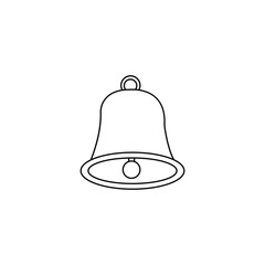 Bell alert line icon. Message notification sign. Alarm notice symbol