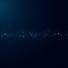 Obraz premium Dark blue background with scattered white and light blue glowing particles resembling stars or cosmic dust in a night sky