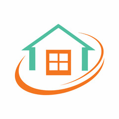 Real Estate House Arrow Vector Icon.