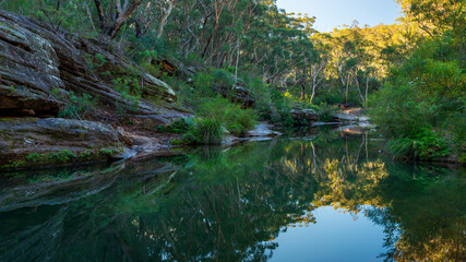 Little river in nattai national park Buxton NSW Australia.