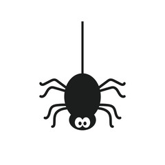 Obraz premium Spider icon in flat style. Tarantula insect vector illustration on isolated background. Wildlife sign business concept.
