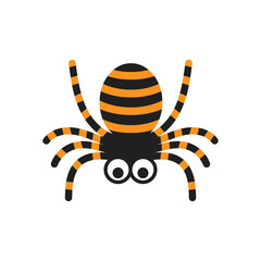 Spider icon in flat style. Tarantula insect vector illustration on isolated background. Wildlife sign business concept.