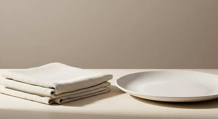 Plate and Napkin for Dining