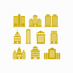 building icon skyscraper icon architecture set