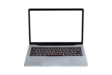 Laptop computer isolated on transparent background.