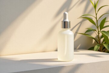 Serene skincare elixir with botanical essence