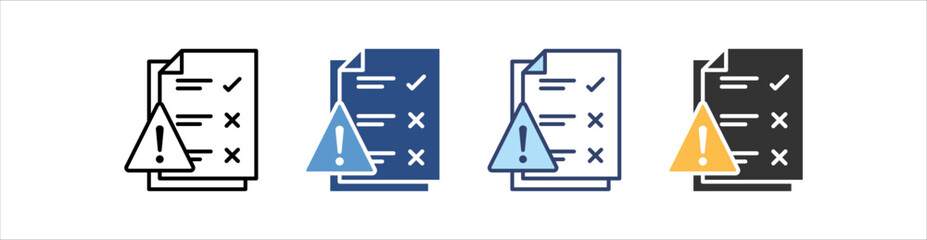 Risk Icon Set Multiple Style Collection