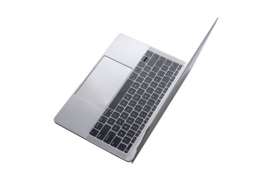 Laptop computer isolated on transparent background.