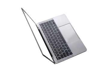 Laptop computer isolated on transparent background.