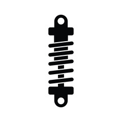 Shock absorber vector icon and symbol design on a white background