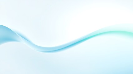 Fototapeta premium Abstract Light Blue and Green Wave Background Subtle Gradient Smooth Flowing Lines Minimalist Design