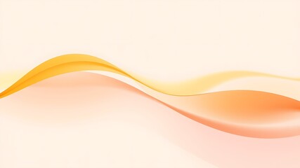Obraz premium Abstract Orange and Peach Wave Background Soft Pastel Color Gradient Smooth Flowing Lines Elegant Design