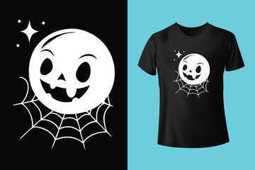 halloween t-shirt vector illustration retro style vintage template design for adults male and female, spooky night