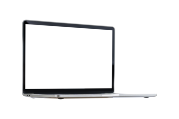 Laptop computer isolated on transparent background.