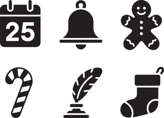 Festive Christmas Icons Celebrating the Holiday Season A Collection of Holiday Symbols