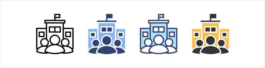 Company Icon Set Multiple Style Collection