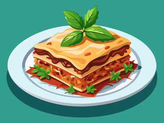 Delicious Lasagna Dish Served on a Plate