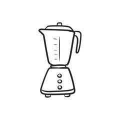Hand-Drawn Kitchen Blender for Smoothies, Juices, and Food Preparation, Ideal for Recipe Graphics