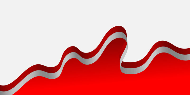 Indonesian flag design. Happy Indonesian Independence Day greetings. 17 August 1945, for templates of greeting cards, banners with the words Dirgahayu of the Republic of Indonesia.