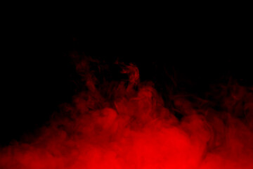 Colored smoke on white background