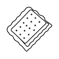 cracker minimalist snack drawing graphic