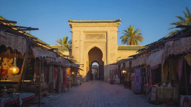 Entrance to an Arab market.