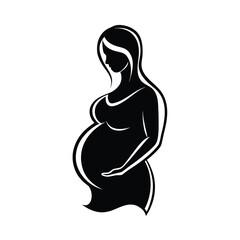 expecting mother silhouette art vector