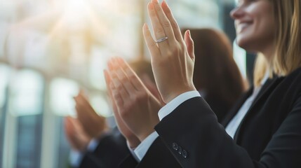 Business people applauding